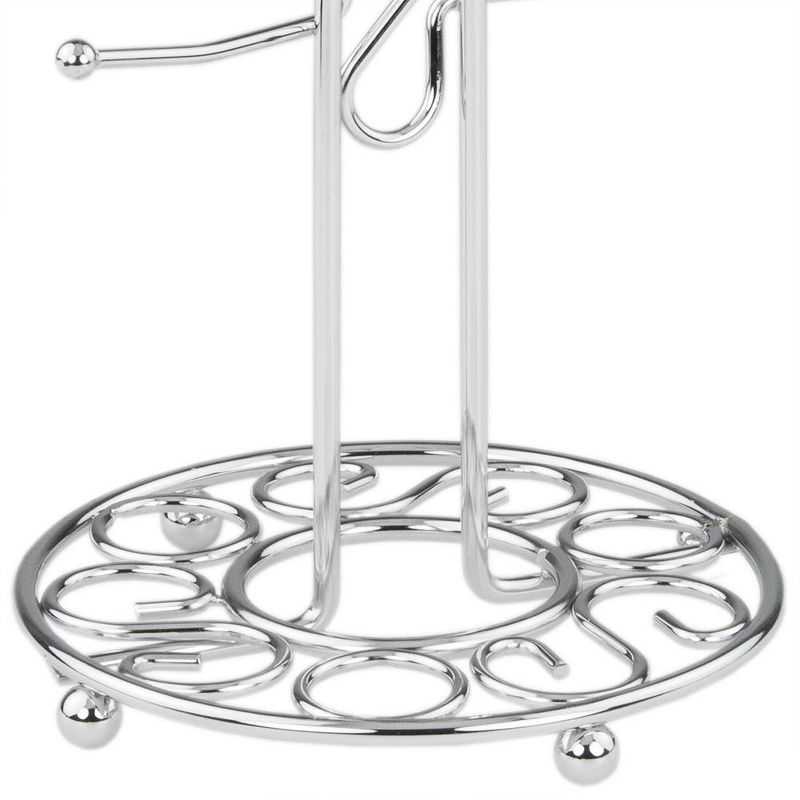 Home Basics Chrome Plated Steel Scroll Collection Mug Tree