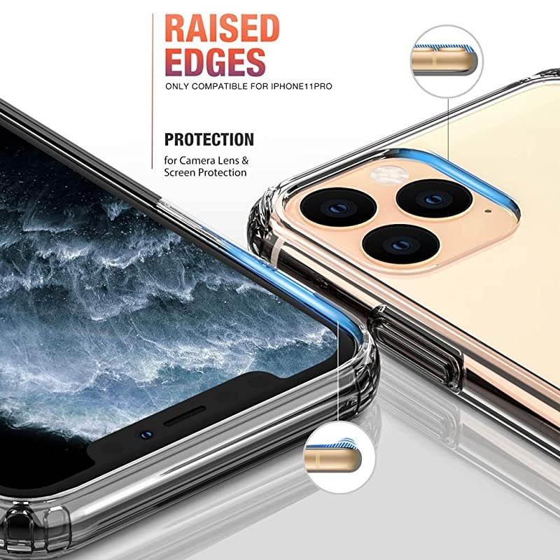 Compatible with iPhone 11 Pro Case Clear AntiScratch Shockproof Cases Cover for iPhone 11 Pro 58 inch