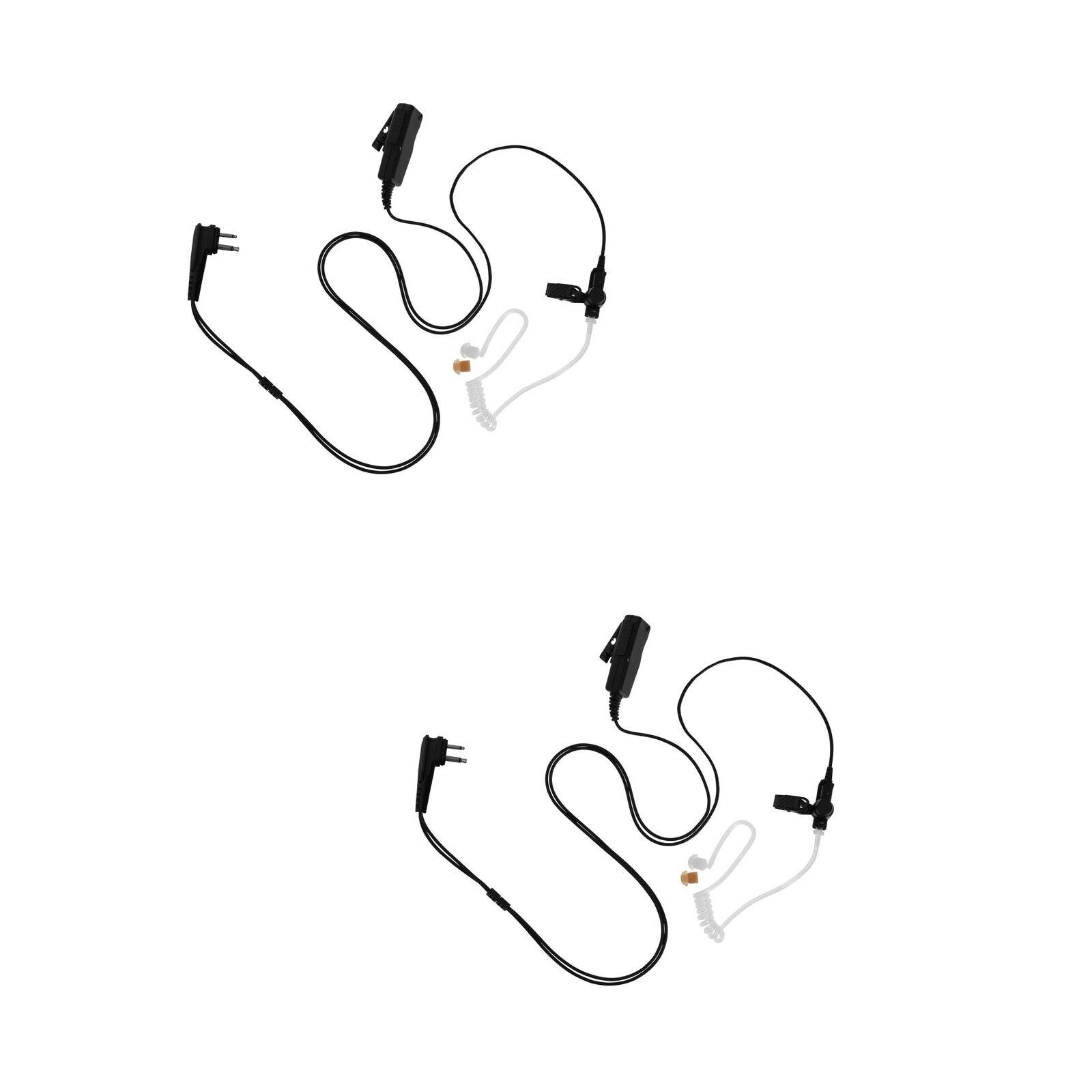 2 Unit Heacy Duty Security 2-Way Radio Earpiece PTT for Motorola DTR600 RDV2020