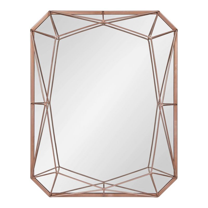 22" x 28" Keyleigh Rectangle Metal Accent Wall Mirror Rose Gold - Kate and Laurel