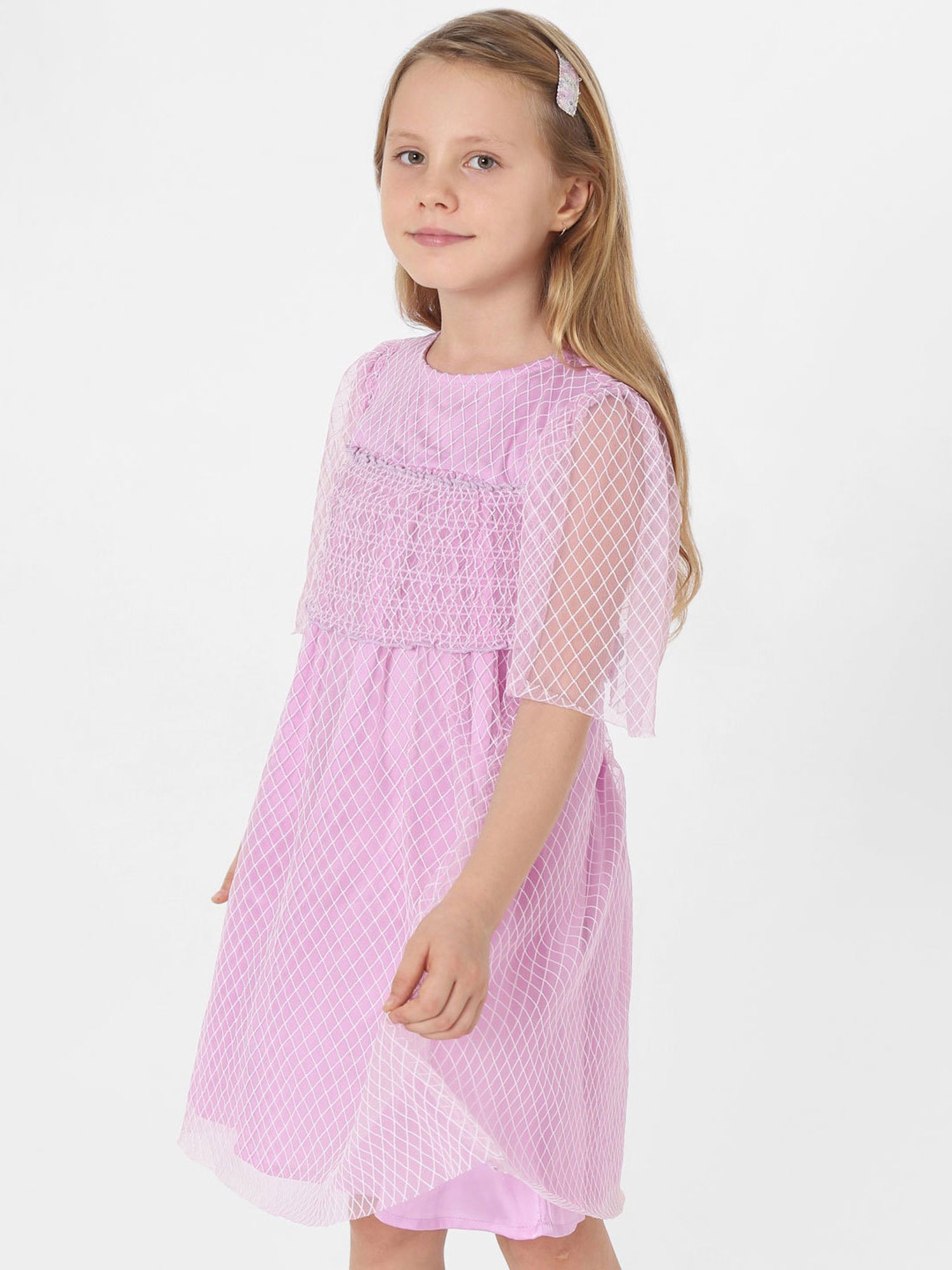 KIDS ONLY Lilac Self Design Dress