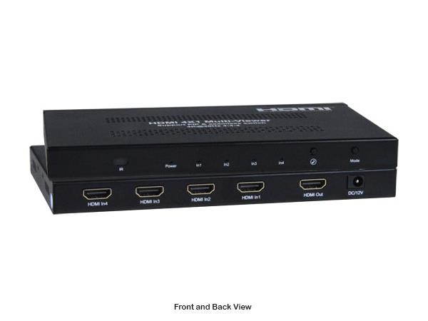 NTI SPLITMUX-4K6GB-4LC Low-Cost 4K HDMI Quad Screen Multiviewer w/2-Yr Warranty