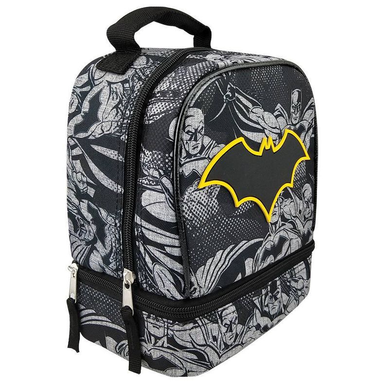 Batman Dual Compartment Lunch Bag - Black