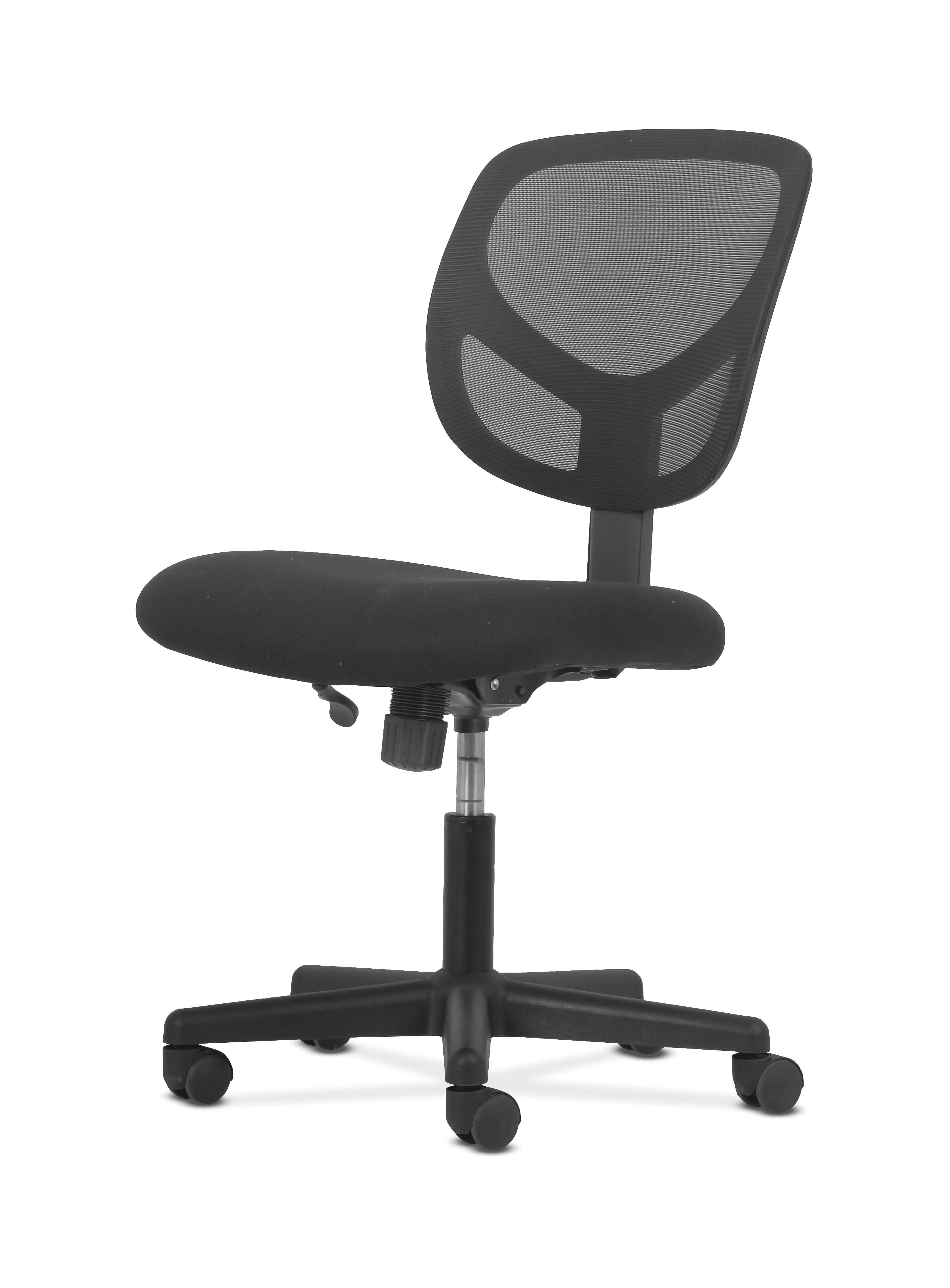 Sadie Mid-Back Task Chair - Black Seat - Fabric Back - 5-star Base - 18" Seat Width x 18" Seat Depth - 24.2" Width x 24.
