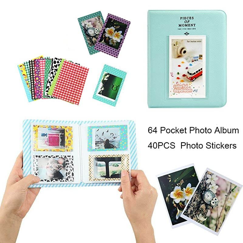 17 in 1 Mini 9 Accessories Compatible for Fujifilm Instax Mini 9 Instant Film Camera Shining Silver