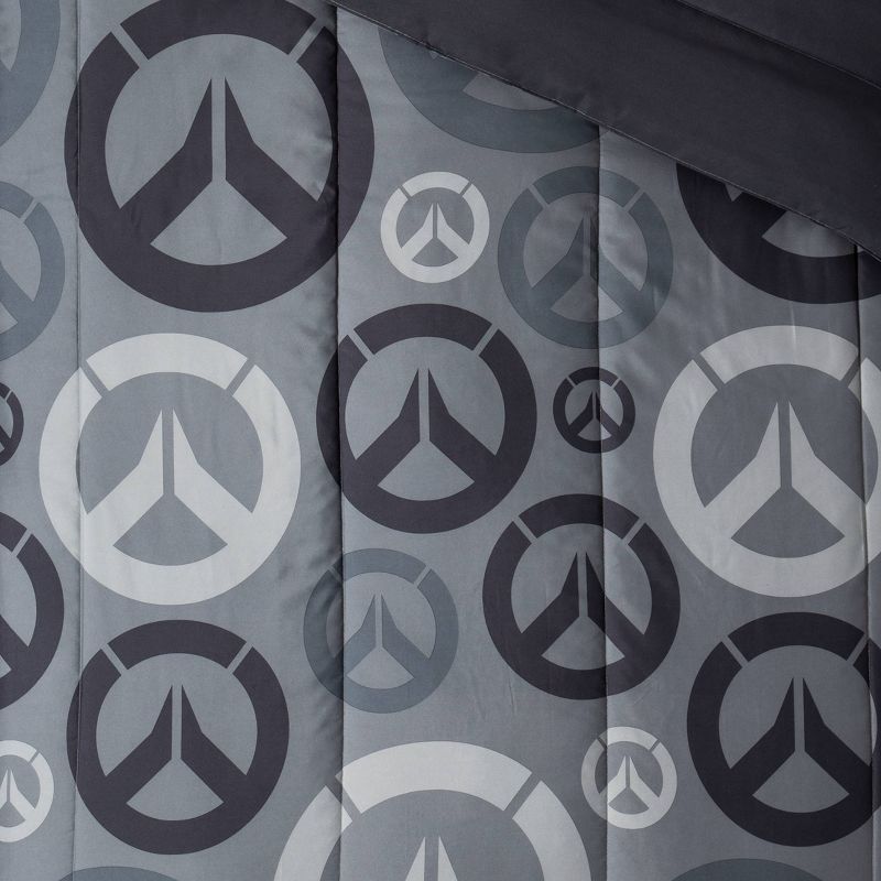 Overwatch Twin Heroes Comforter Gray