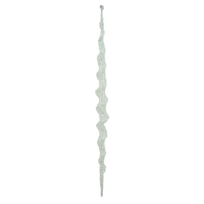 Kurt S. Adler 12" Winter Light Glittered Spiral Icicle Christmas Ornament - White
