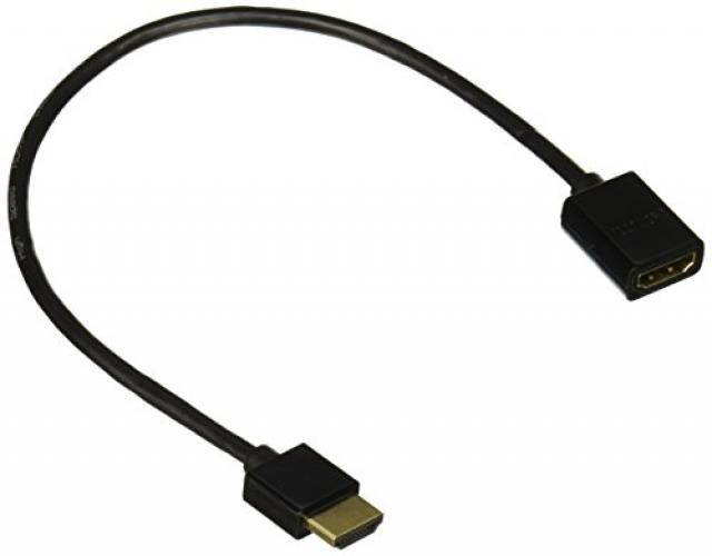 QVS 1ft High Speed HDMI UltraHD 4K with Ethernet Thin Flexible Extension Cable