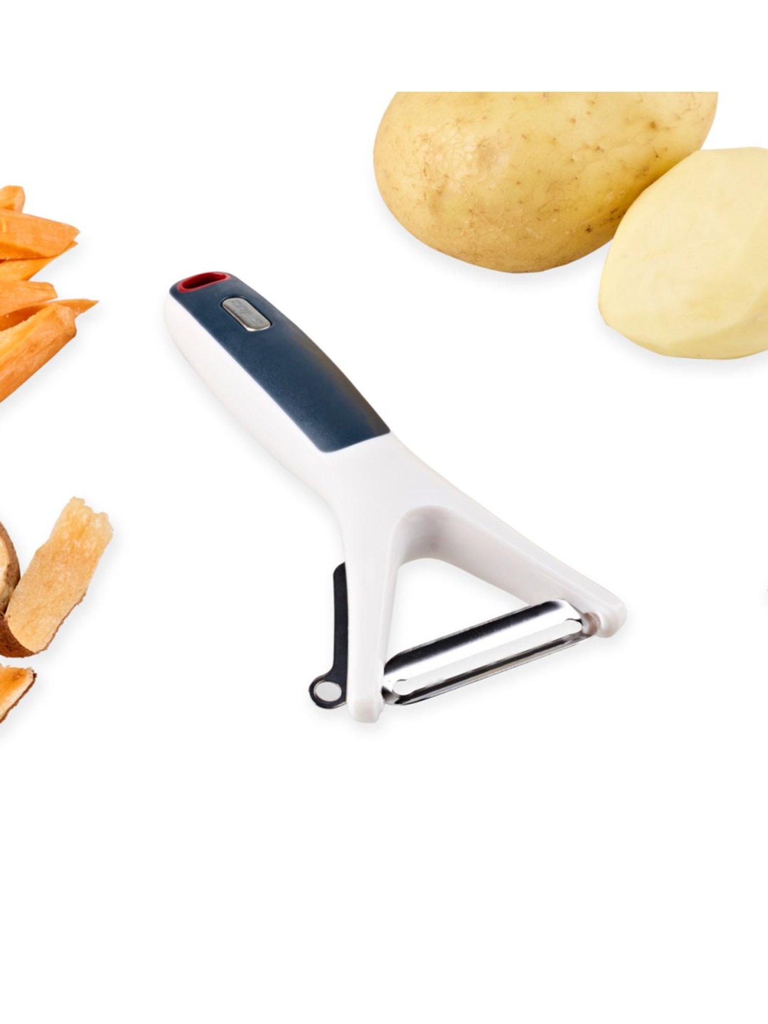 Zyliss White & Silver Plastic Peeler - Set of 1