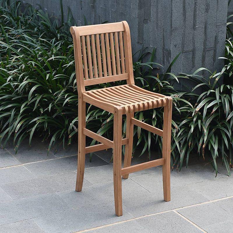 Mosko 3pc Teak Patio Bar Bistro Set - Natural - Cambridge Casual