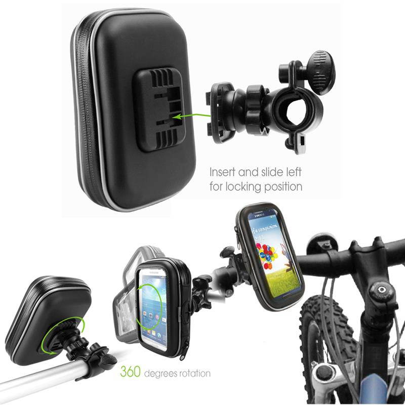 CELLET BIKE MOUNT UNIVERSAL HEAVY DUTY WEATHERPROOF ZIPPER POUCH FOR CELL PHONE