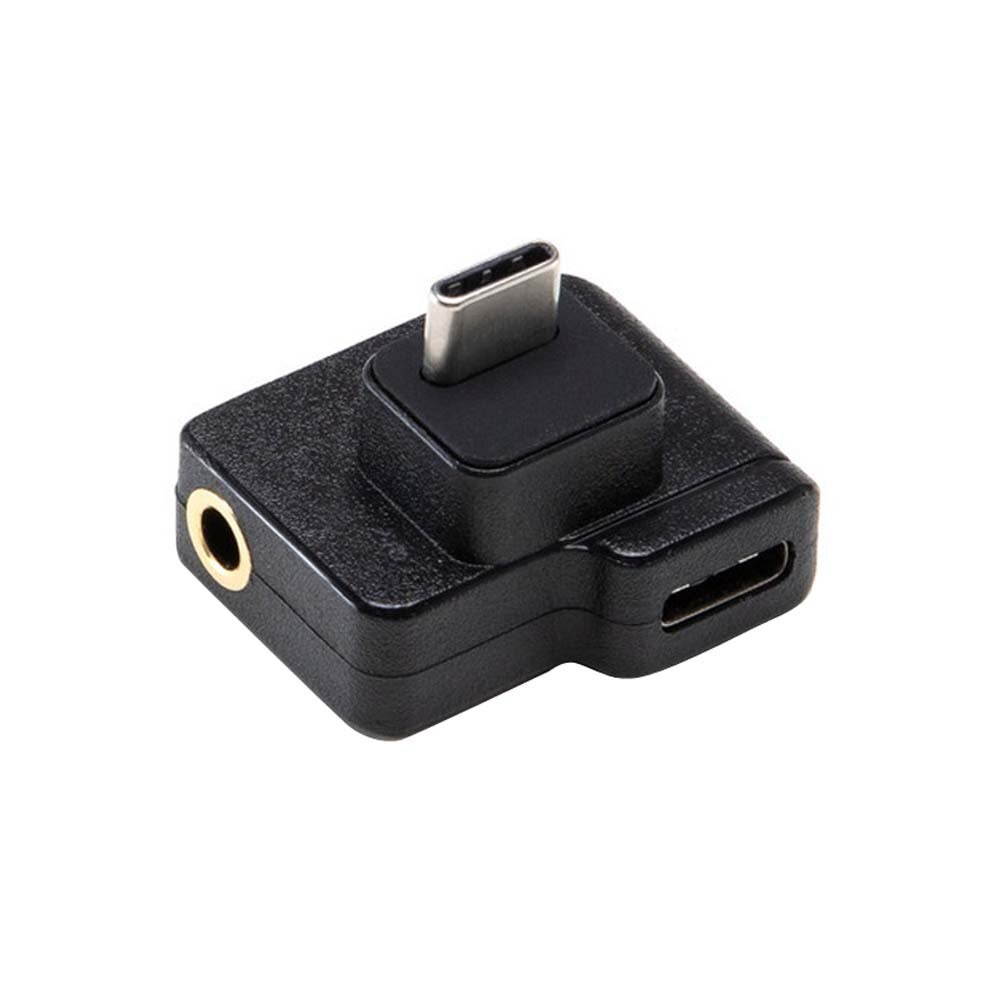 CYNOVA DJI Osmo Action microphone 3.5mm/USB C Adapter audio external 3.5mm mic mount for TRS Plug DJI Osmo ActionAccessories (1pcs)