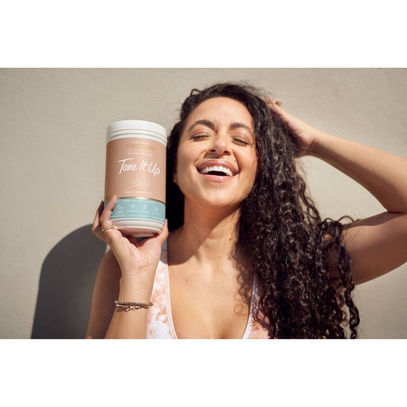 Tone It Up Plant-Based Protein Powder - Vanilla Unsweetened - 14.32oz