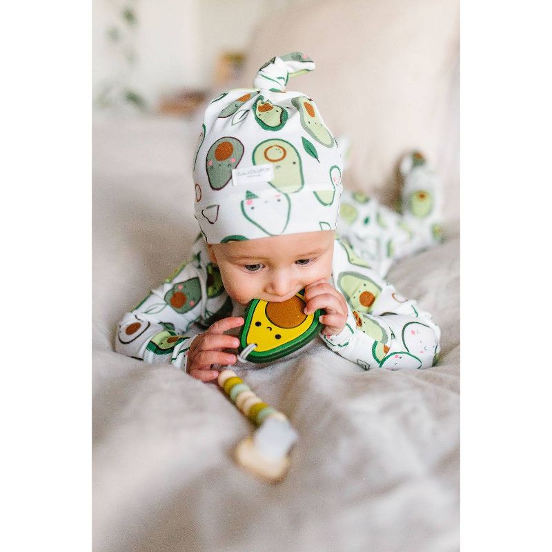 Loulou Lollipop Silicone Teether with Clip - Avocado