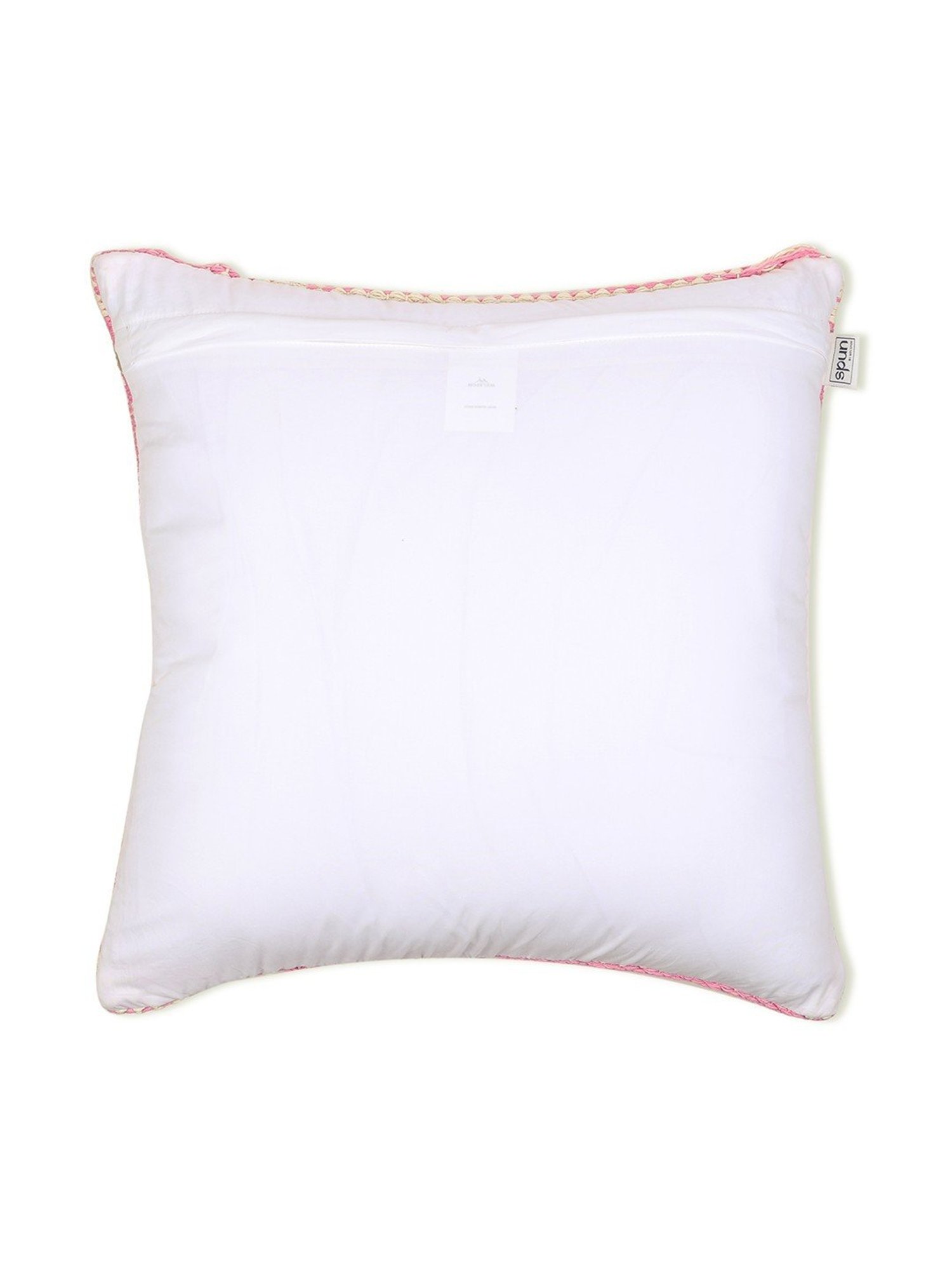 Spaces Spun Stripes Pink Cotton Cushion Cover