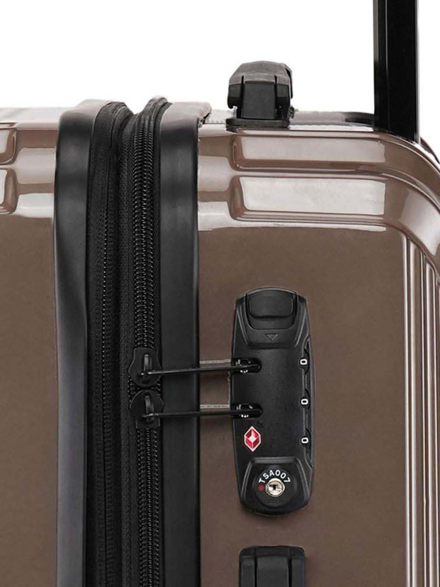 Swiss Brand Vernier Brown 8 Wheel Small Hard Cabin Trolley - 36 Inch