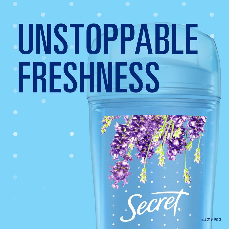 Secret Fresh Antiperspirant Invisible Solid Deodorant for Women - Fresh Lavender - 2.6oz/3pk
