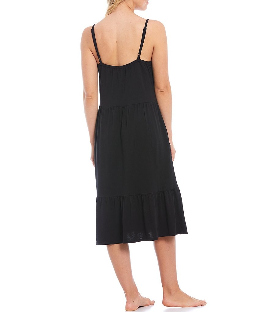Kate Landry Solid Tiered Lounge Tank Dress