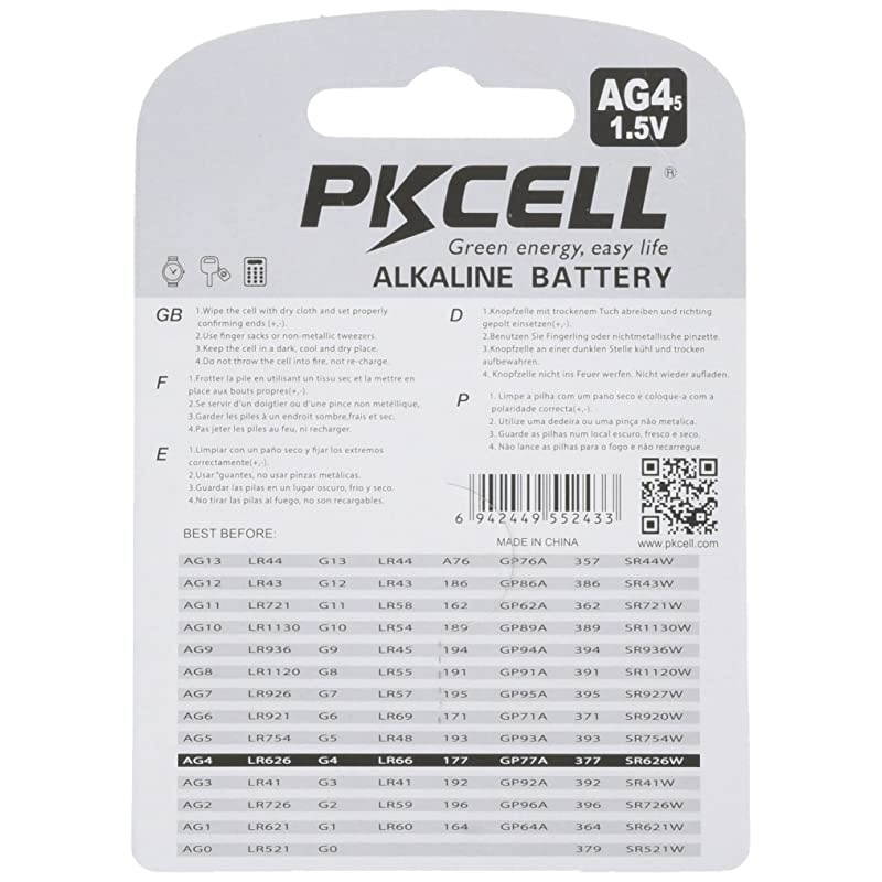 Batteries LR66 LR626 AG4 377 376 15V Button Cell for thermometers 5pcs