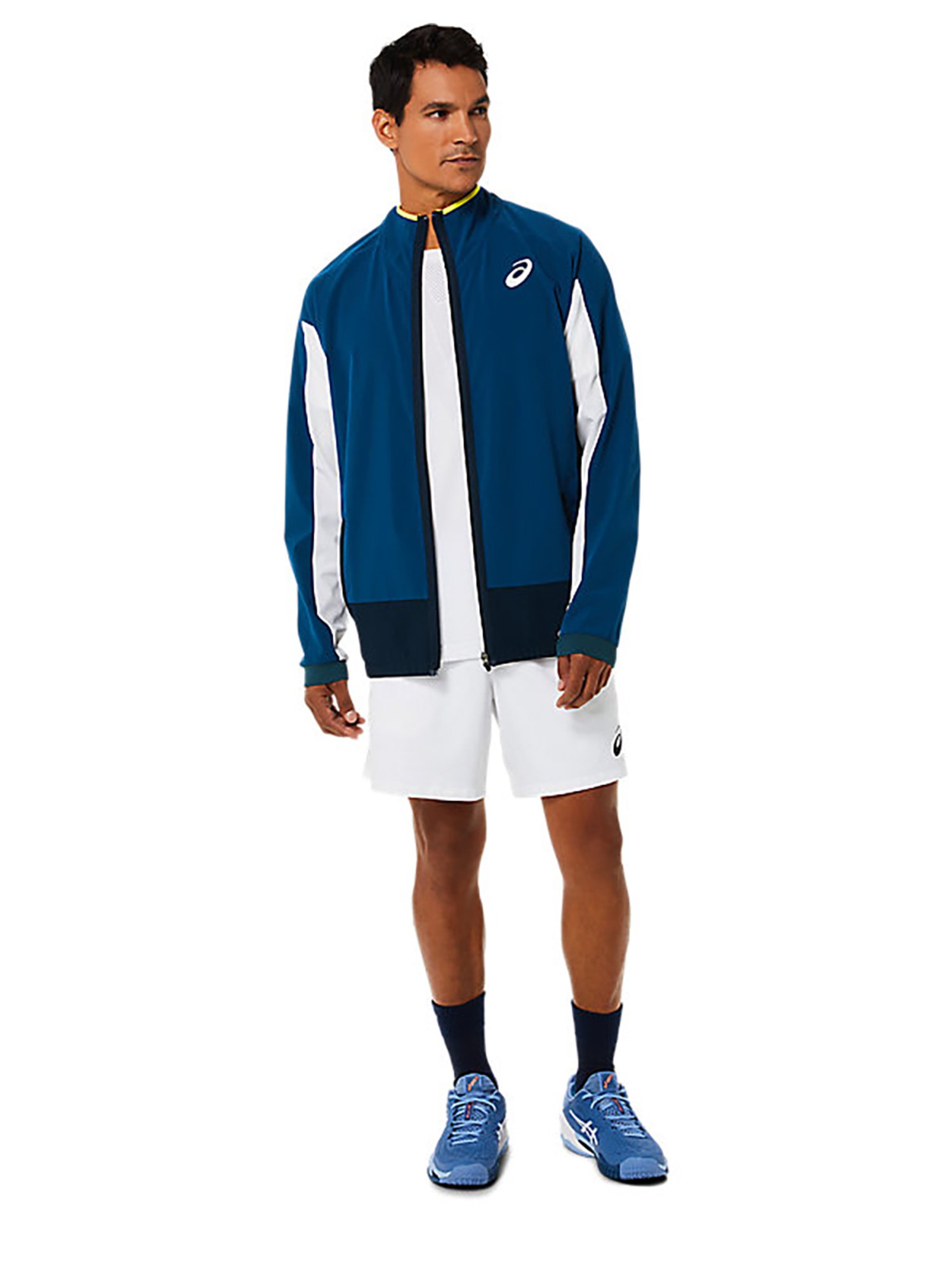Asics Marine Blue Match Full Sleeves Jacket