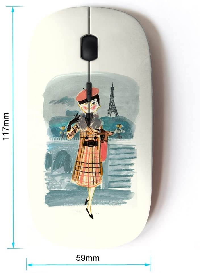 KOOLmouse [ Optical 2.4G Wireless Mouse ] [ Paris French Girl Lady Woman Fashion Beret ]
