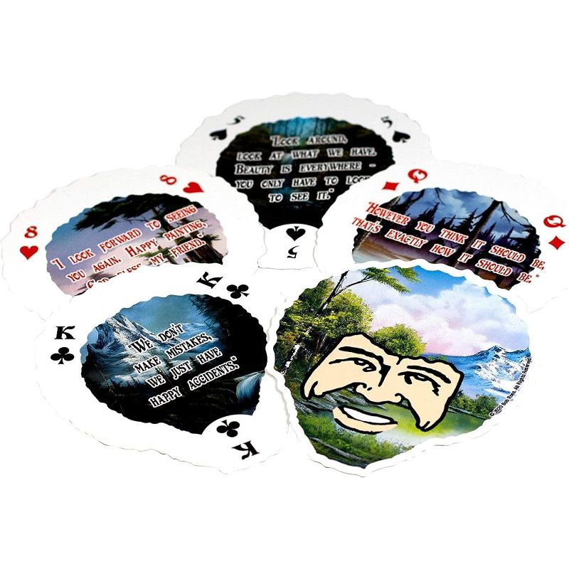 NMR Distribution Bob Ross-Shaped Playing Cards 52 Card Deck with 2 Jokers