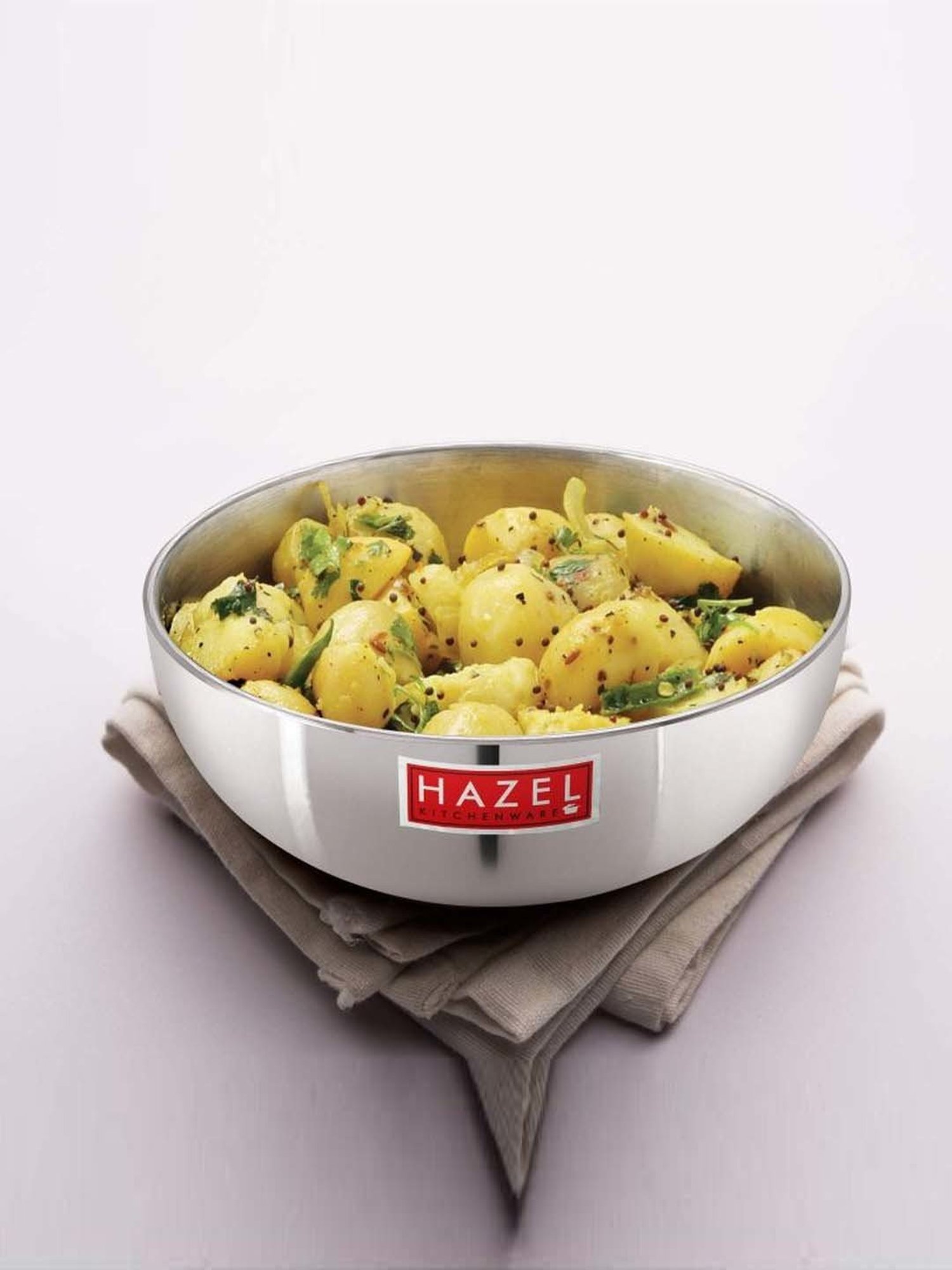 HAZEL Silver Aluminium Tansara Pots Pans (0.6 L)