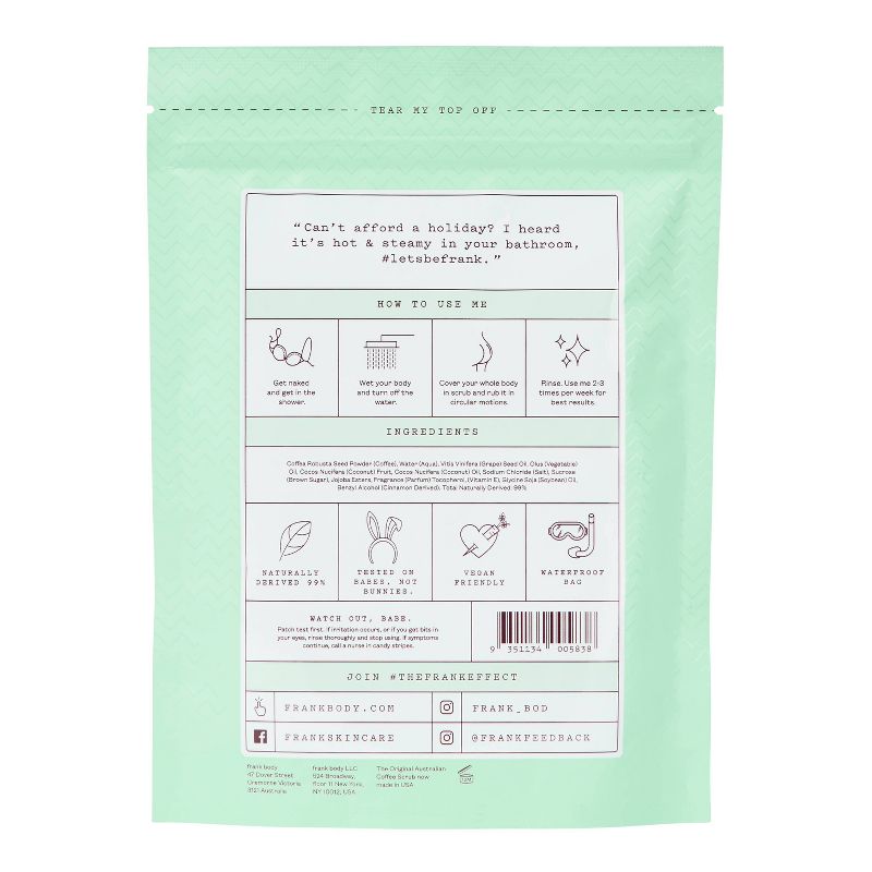 frank body Coconut Coffee Scrub - 7.05oz