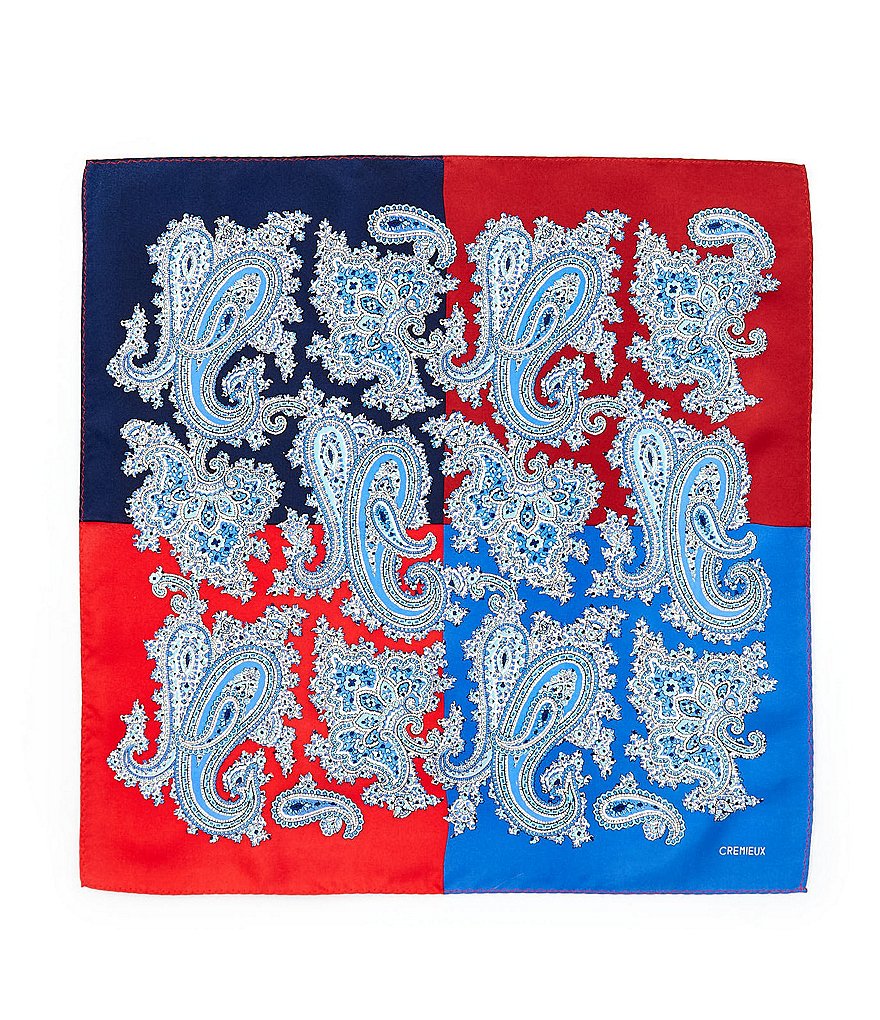 Cremieux Locarno Paisley Silk Pocket Square