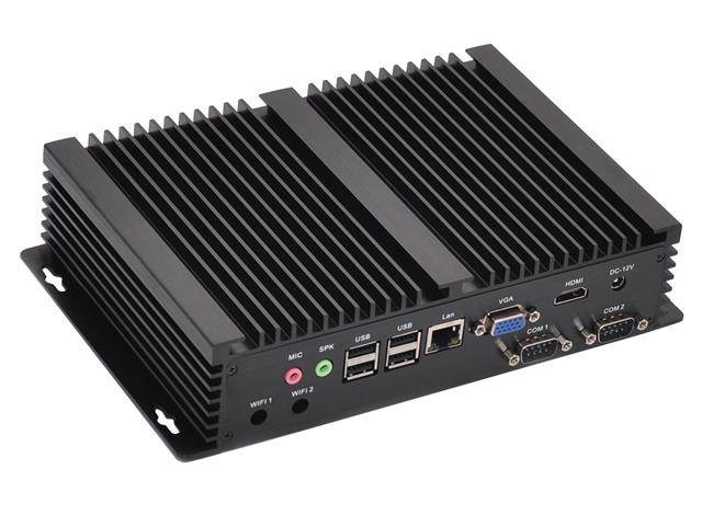 HUNSN Fanless Industrial PC, Mini Computer,  Intel Celeron 1007U/2955U,IM03, AC WiFi/BT4.0/VGA/HDMI/LAN/2COM RS232/7USB2.0,(8G RAM/128G SSD)