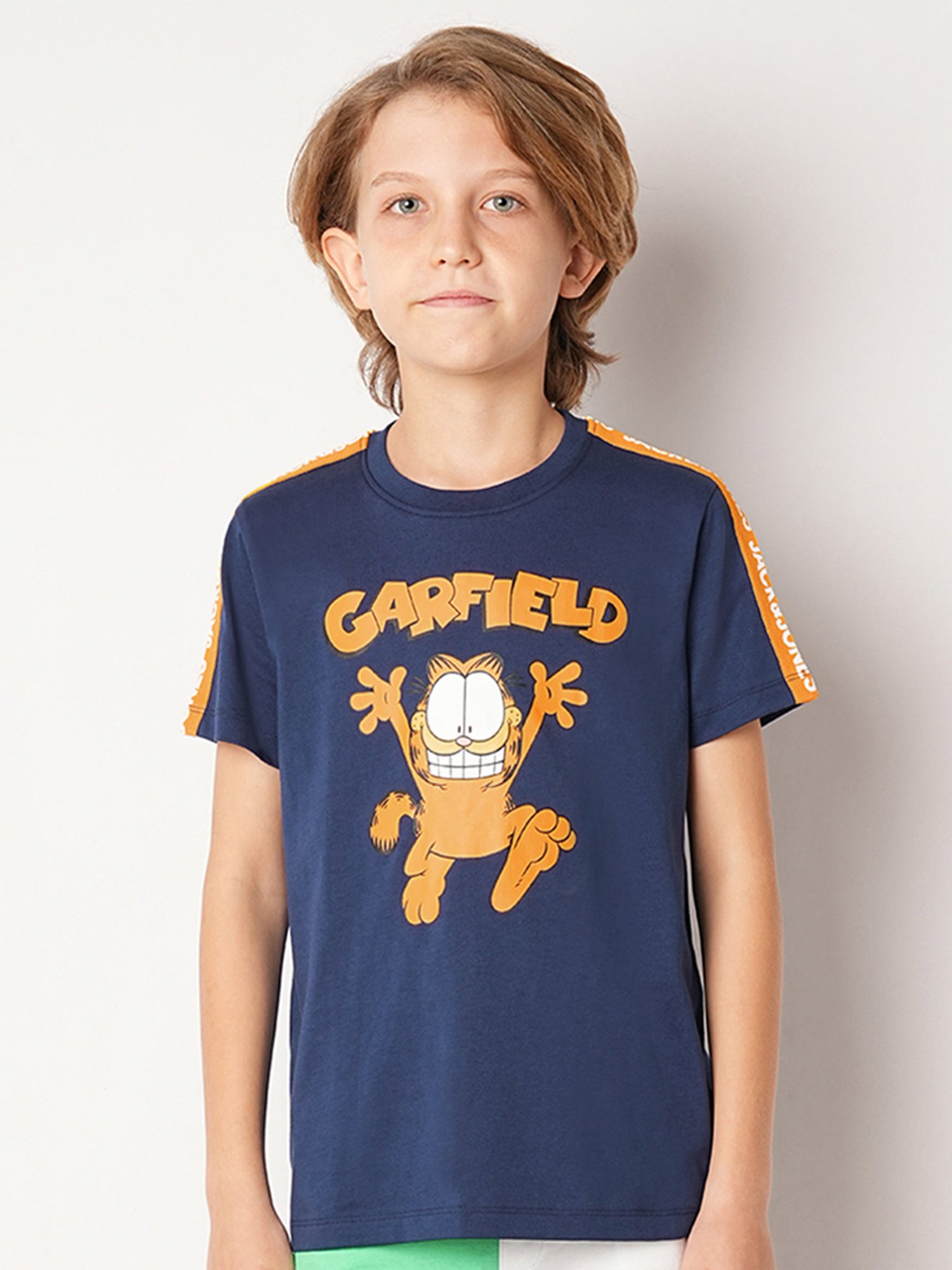 Jack & Jones Junior Navy Printed T-Shirt
