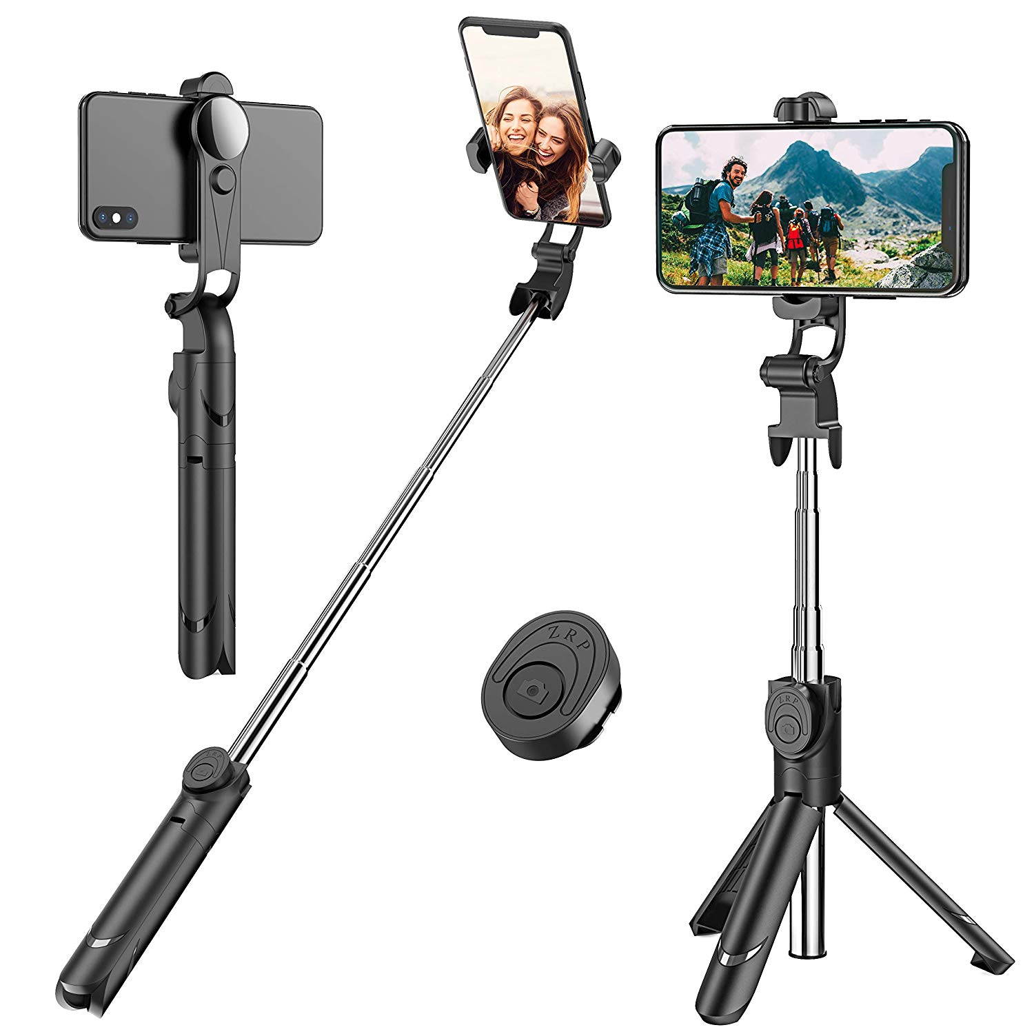 Extendable Selfie Stick Tripod with Detachable Wireless Remote and Tripod Stand Selfie Stick for iPhone X/iPhone 8/8 Plus/iPhone 7/7 Plus, Galaxy S9/S9 Plus/S8/S8 Plus/Note8,Huawei,More