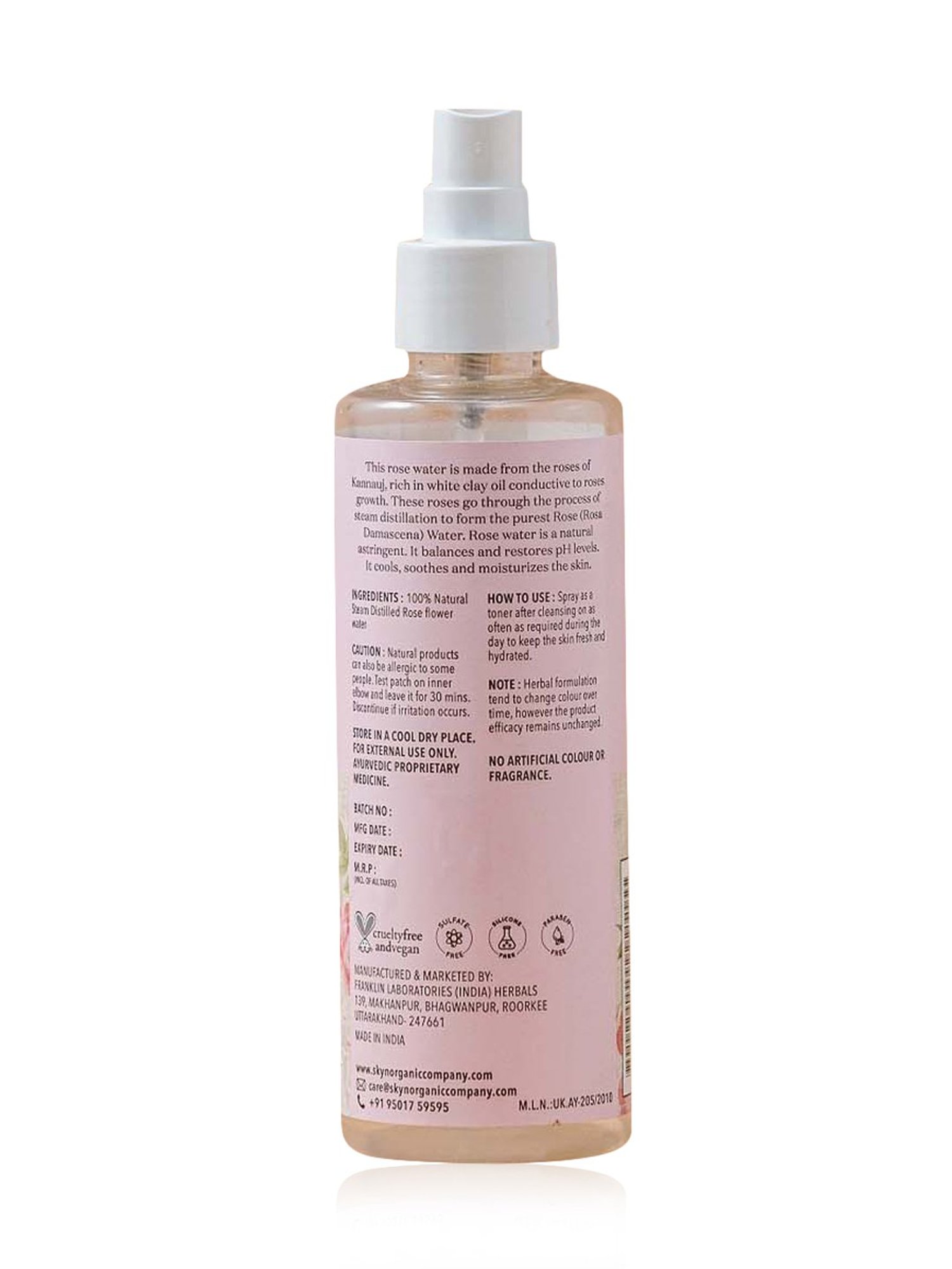 The Love Co. 100% Pure & Natural Rose Water - 100 ml