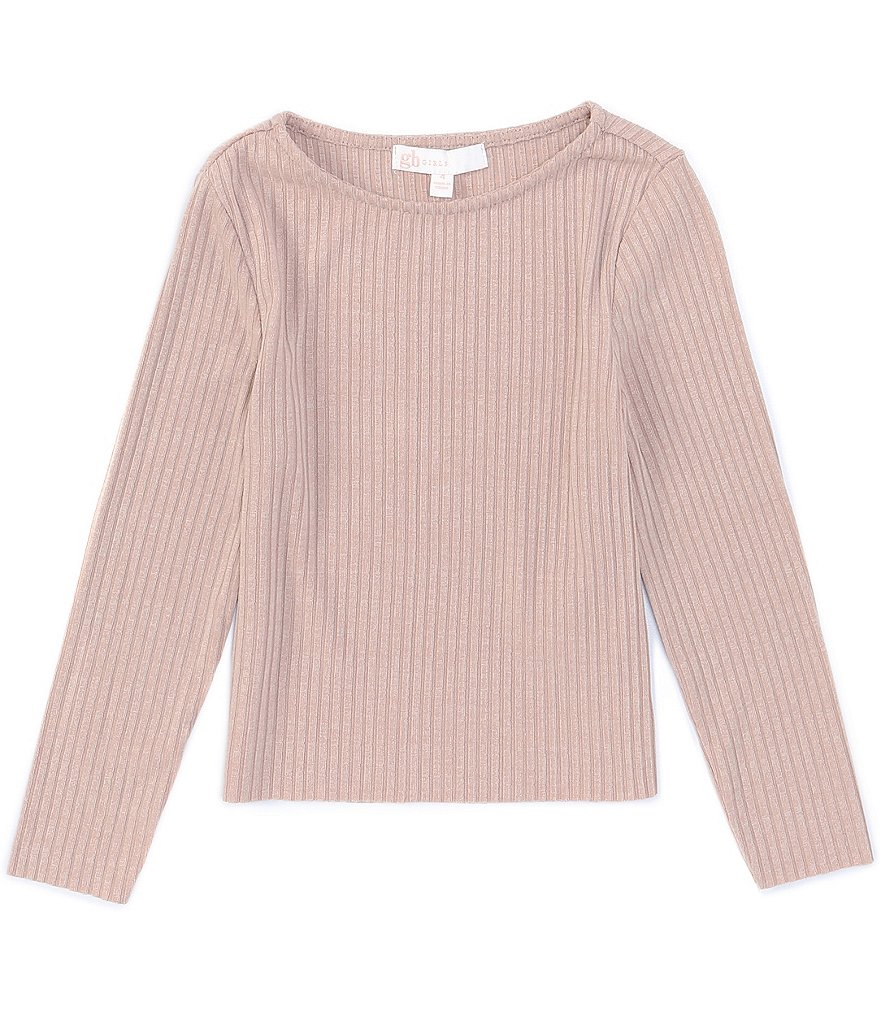 GB Girl's Little Girls 2T-6X Long Sleeve Basic Ribbed Knit Tee