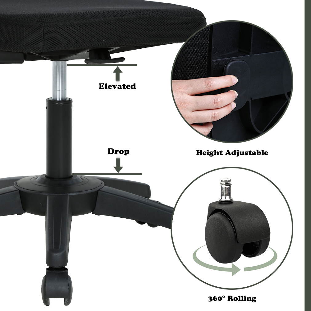 Ergonomic Home Office Chair Gaming PC Adjustable Video Desk Task Mesh Comfortable Executive Computer Swivel Rolling Lumbar Support Women Adult drafting stool Girl Teen Modern Cute