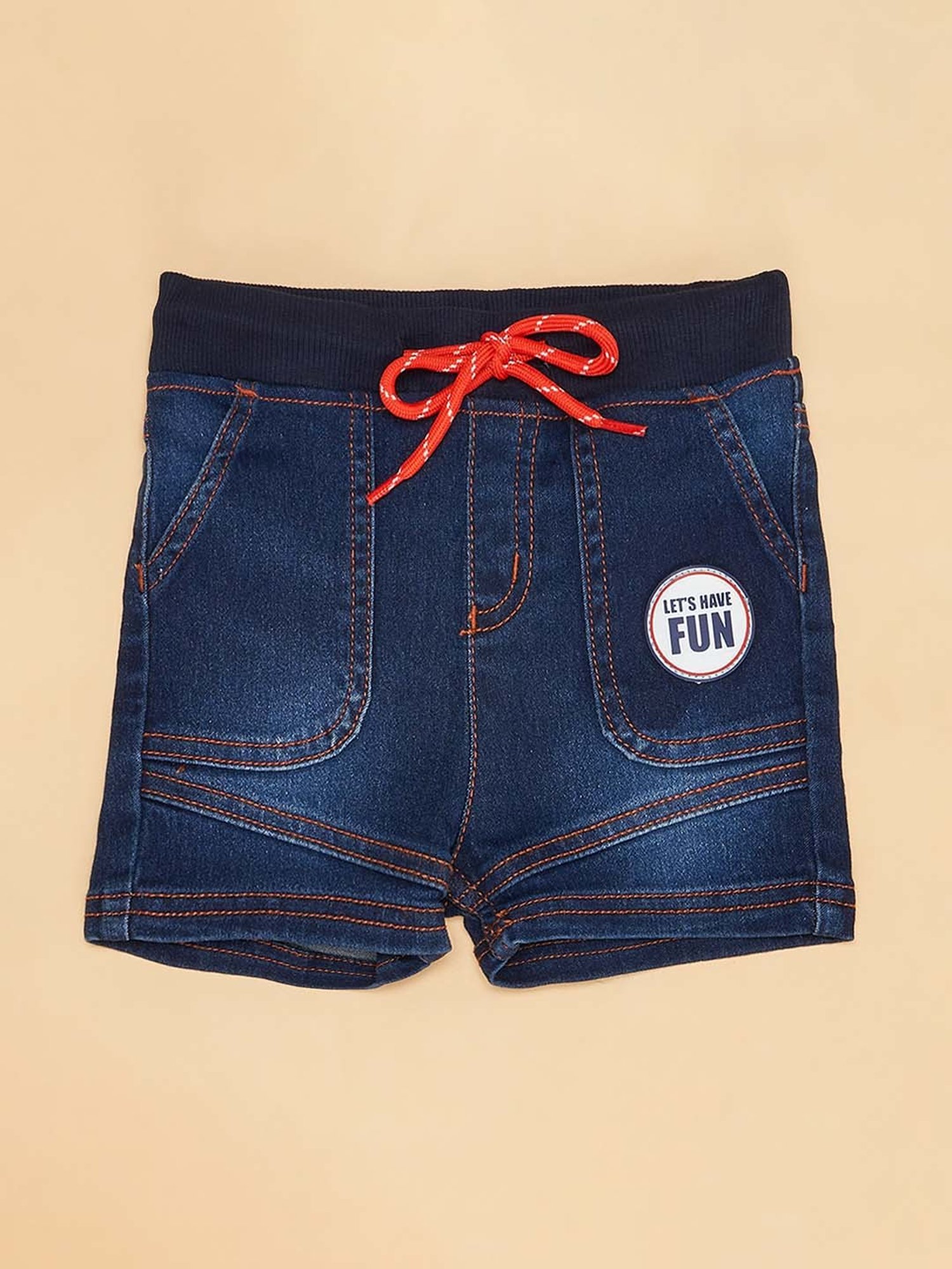 YU by Pantaloons Kids Navy Cotton Cut N Sew Shorts
