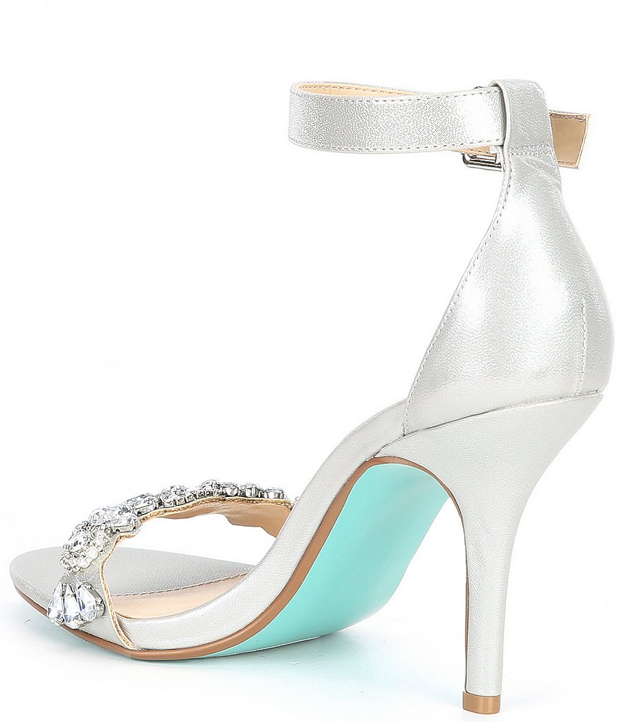Blue by Betsey Johnson Erin Rhinestone Embellished Ankle Strap Dress Sandals