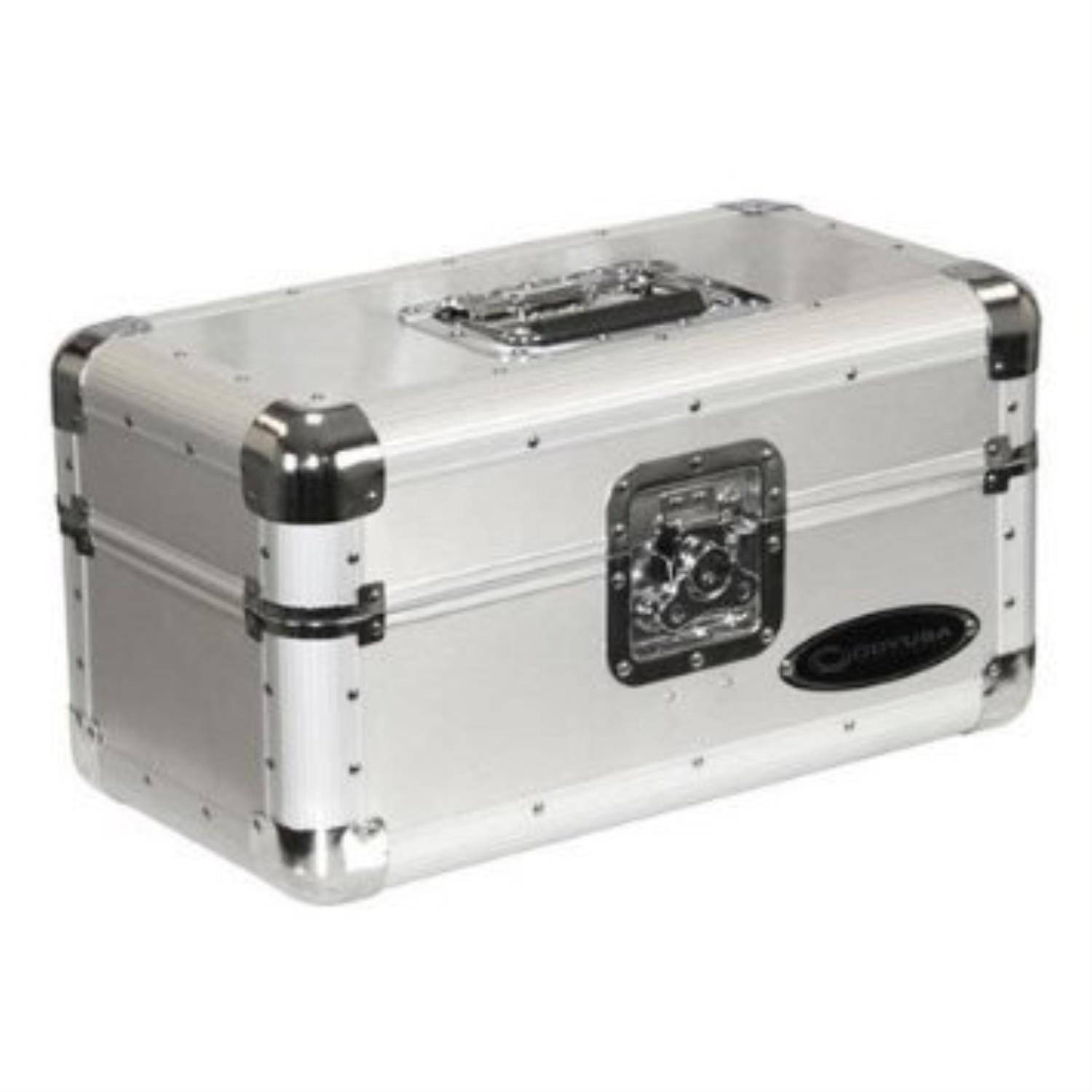 odyssey k45120sil krom series silver record/utility case for 120 7inch vinyl records