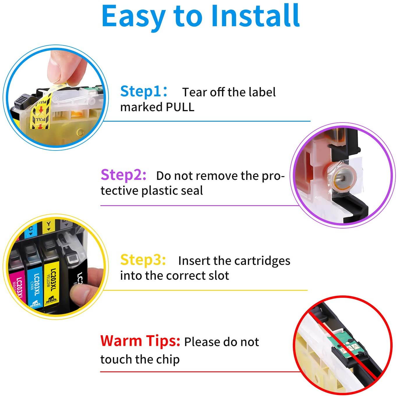 IKONG Compatible Ink Cartridge Replacement for Brother LC203 LC203XL Works with Brother MFC-J480DW,J680DW,J485DW,J885DW,J460DW,J880DW,MFC-J4420DW,J4620DW,MFC-J4320DW,J5620DW,J5520DW, J5720DW(12-Pack)
