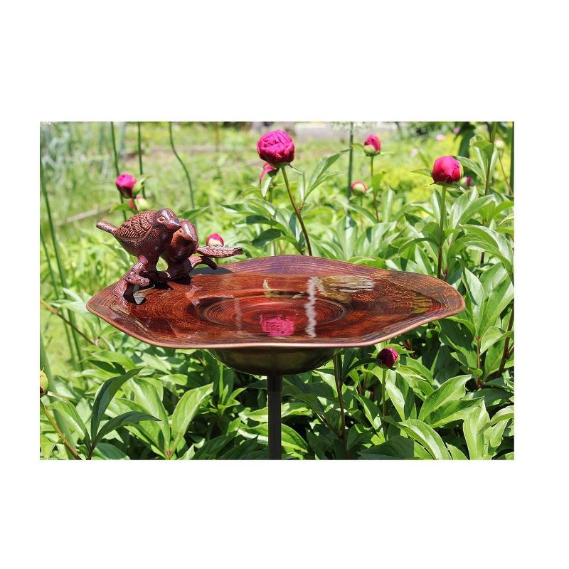 9" Classic II Birdbath with Tripod Stand Antique Copper - Achla Designs