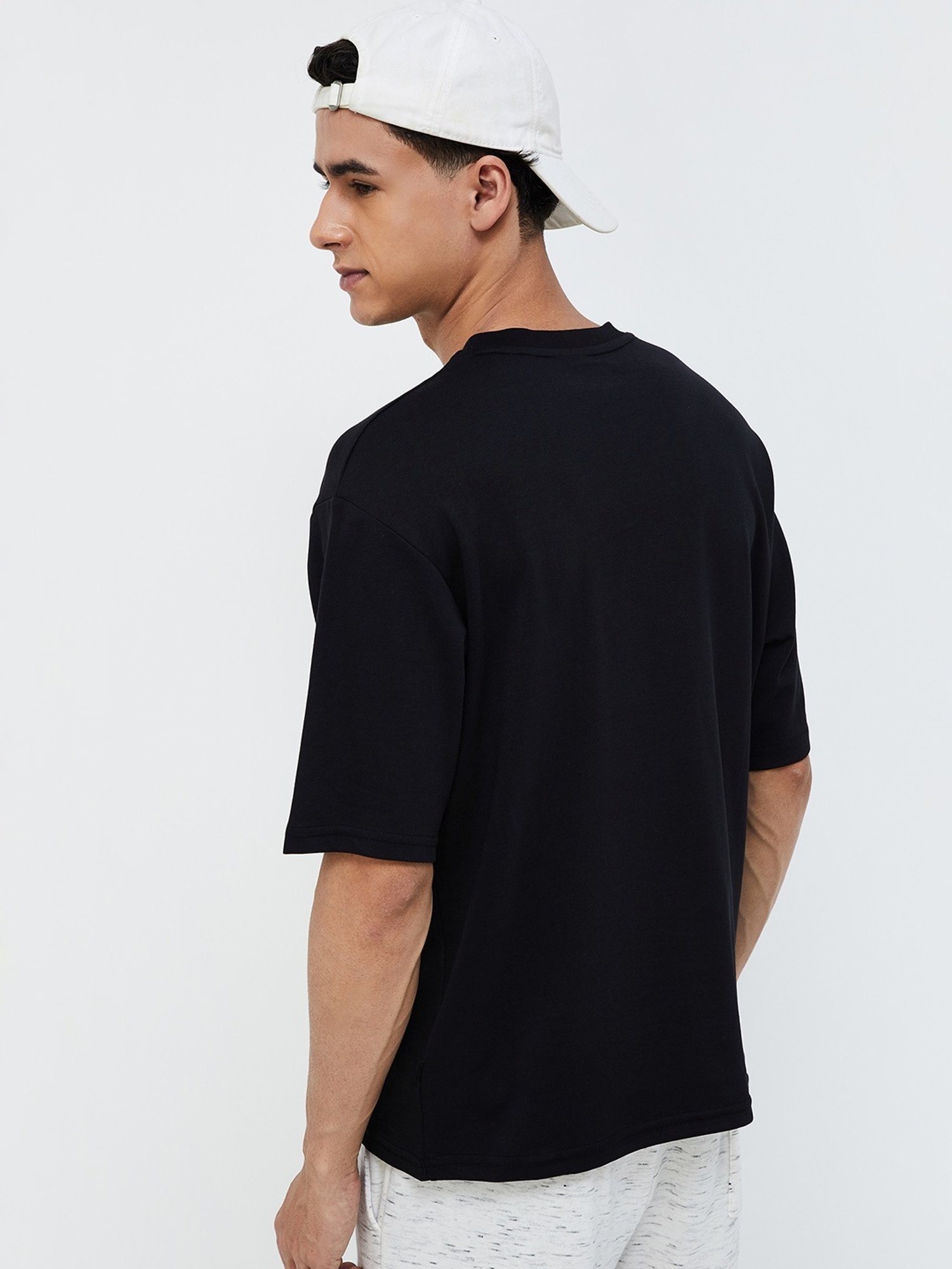 Kappa Black Regular Fit Printed T-Shirt