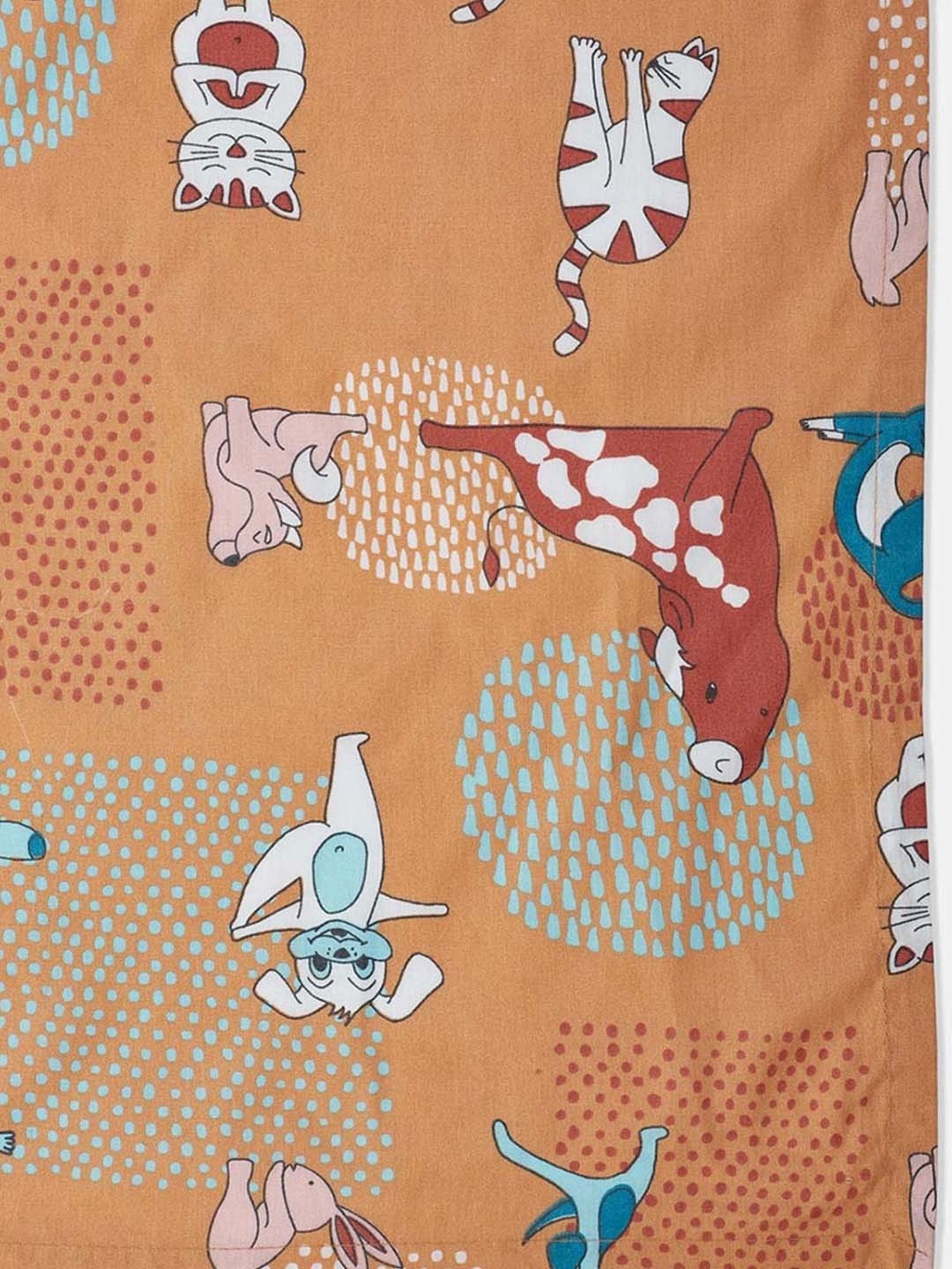 Fabindia Natkhat Multicolor Cotton Single Bed Sheet With 1 Pillow Cover