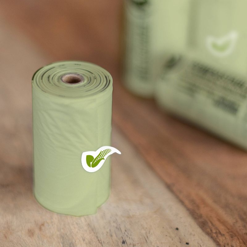 Earth Rated Compostable Dog Waste Disposal Bags - 7 Rolls/105 Bags