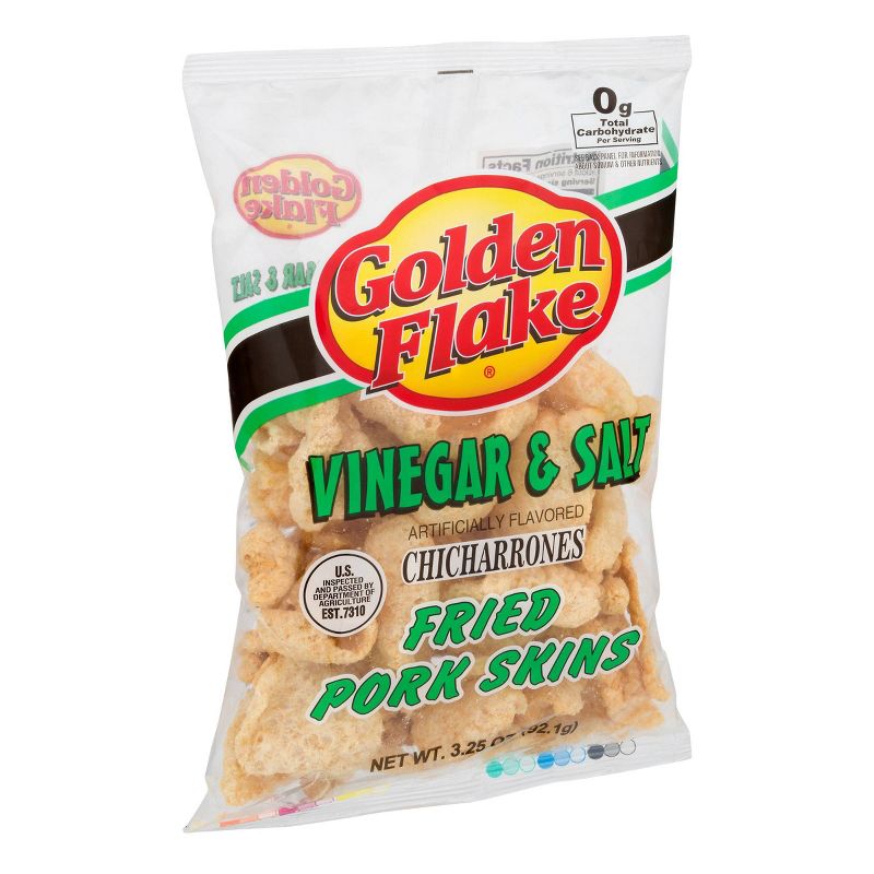 Golden Flake Vinegar & Salt Chicharrones Fried Pork Skins - 3.25oz