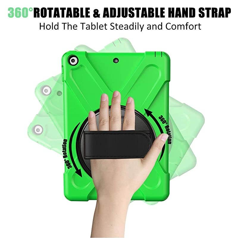 iPad 102 Case 20192020 iPad 7th8th Generation Case with Pencil Holder Kickstand Hand Strap and Shoulder Strap  Case for iPad 102 inch A2197A2198A2199A2200A2270A2428A2429A2430