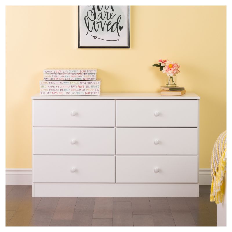 6 Drawers Astrid Dresser White - Prepac