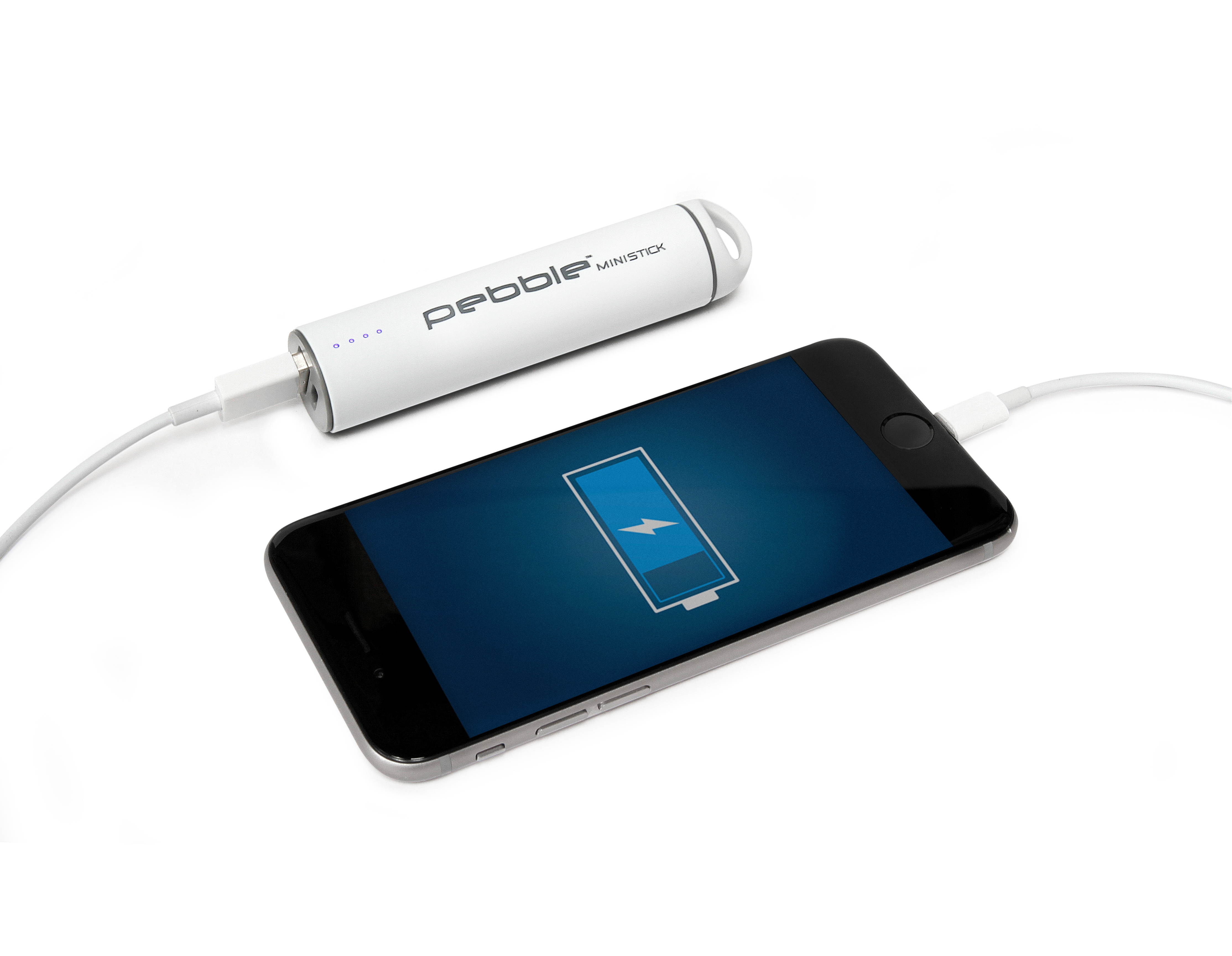 Veho Pebble Ministick 2,200mAh Emergency Portable Rechargeable Power Bank &ndash; White