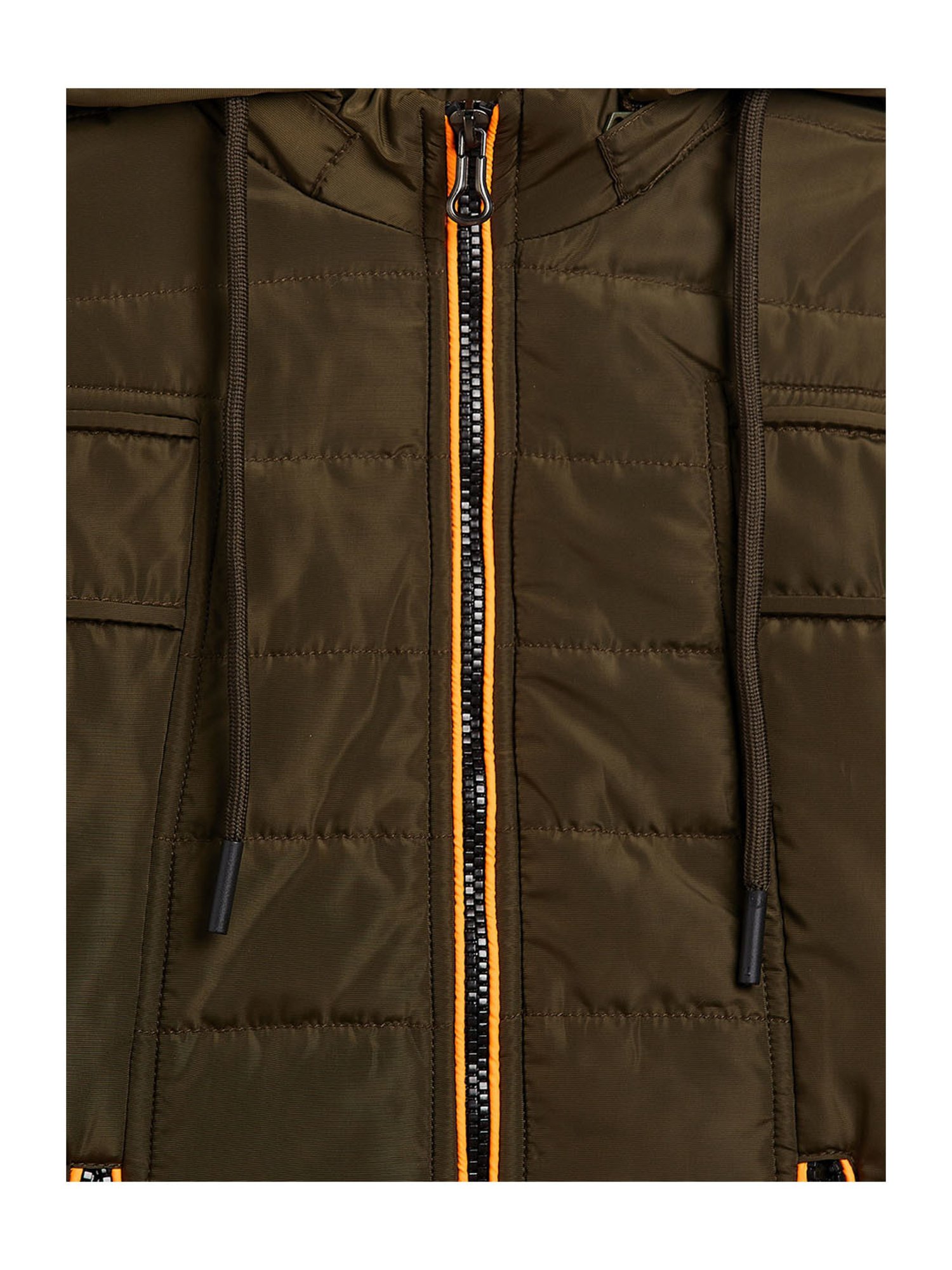 Allen Solly Junior Navy & Green Color Block Full Sleeves Jacket