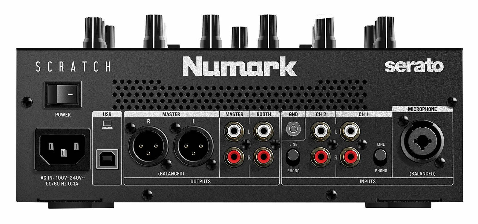 Numark Scratch 24-Bit 2-Channel Serato DJ Pro DVS Scratch Mixer + CAMOPACK
