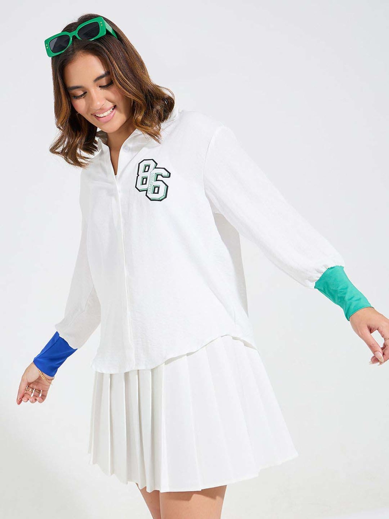 Styli White Printed Shirt